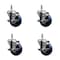 Service Caster 3.5'' Solid Poly Swivel 7/16'' Grip Ring Stem Caster Set with Brake, 4PK SCC-GR20S3514-SPUS-TLB-716138-4 - alternate 1